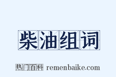 柴油组词是什么意思的图片